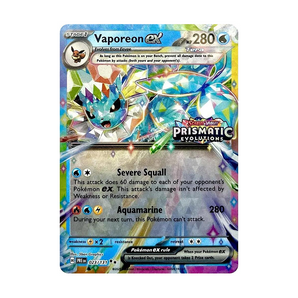Prismatic Evolutions: Promo Card - Vaporeon ex (Sealed)